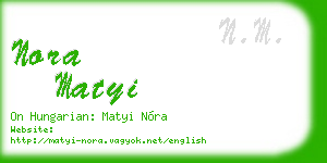 nora matyi business card