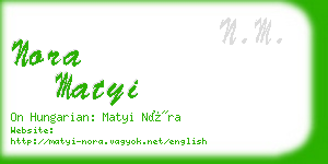 nora matyi business card